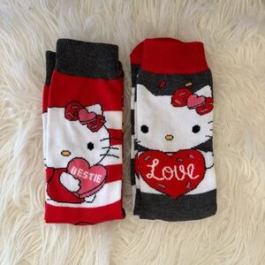 Hello Kitty Red and Gray Socks